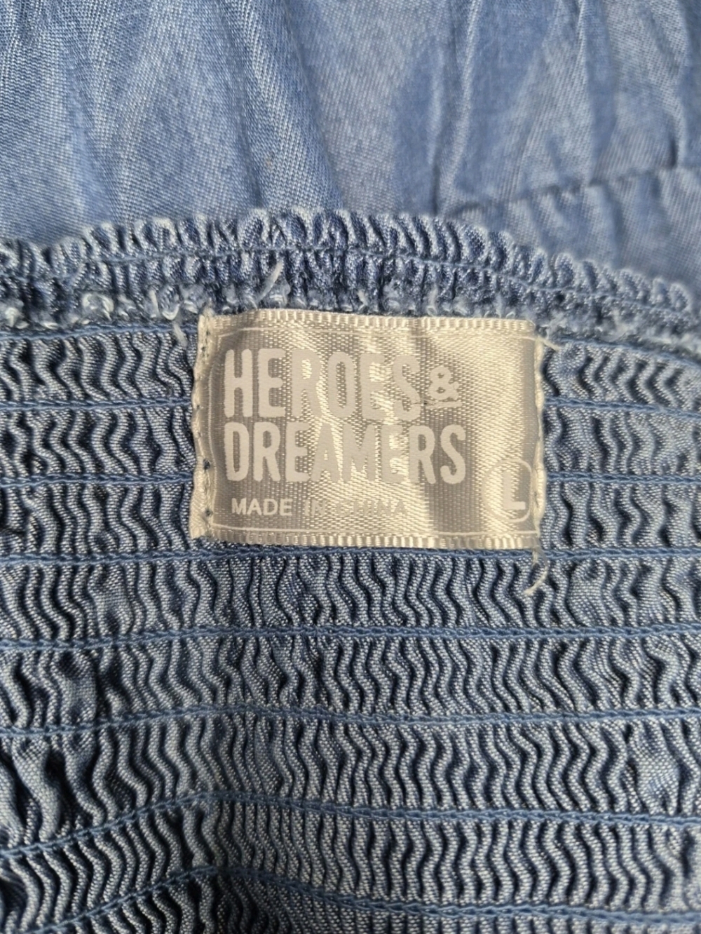 Heros & Dreamers Women's Long Tiered Denim Maxi Dress - Picture 8 of 9